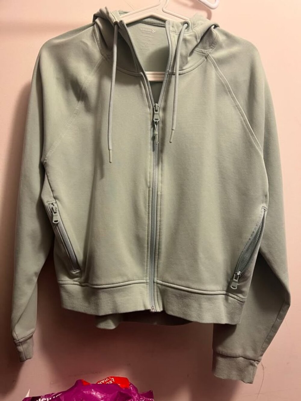 Old Navy Active Dynamic Fleece Zip-Up Hoodie Women's S Sage Green Lightweight